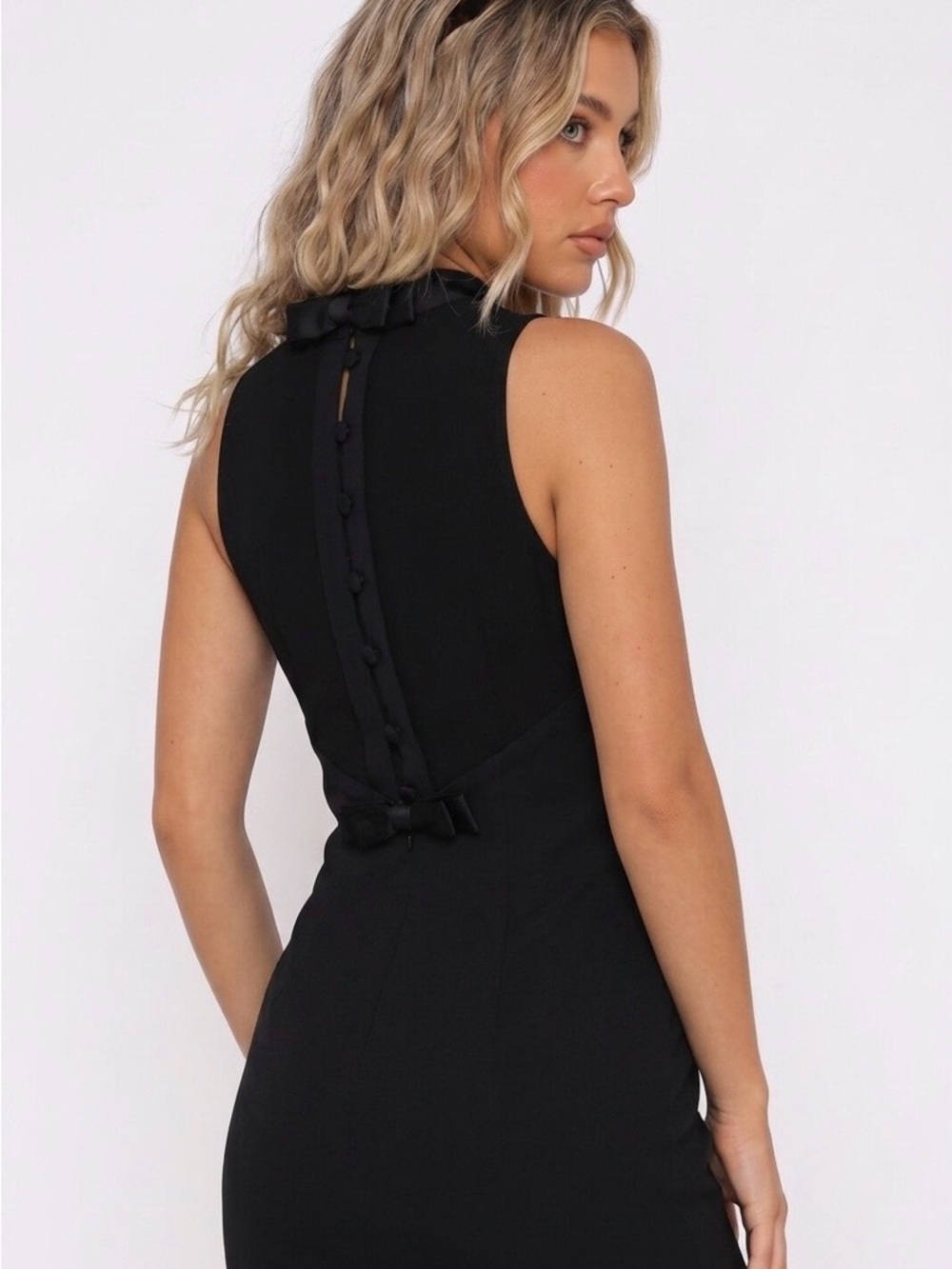 JESSICA HOWARD Black Sleeveless Tuxedo Dress - Picture 2 of 10